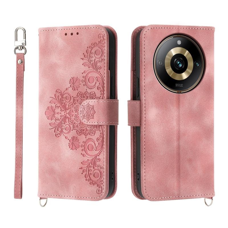 Realme 11 Pro 5G / 11 Pro Plus 5G Skin-feel Embossed Θήκη Πορτοφόλι Pink