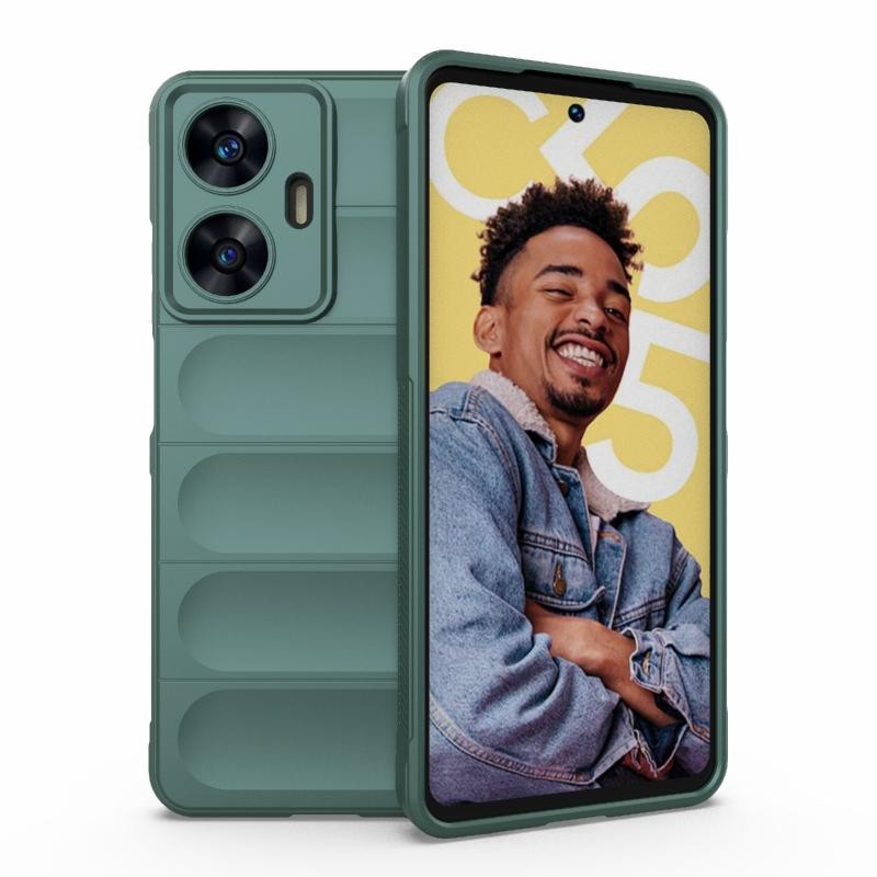 Realme C55 Magic Shield Θήκη Σιλικόνης Dark Green