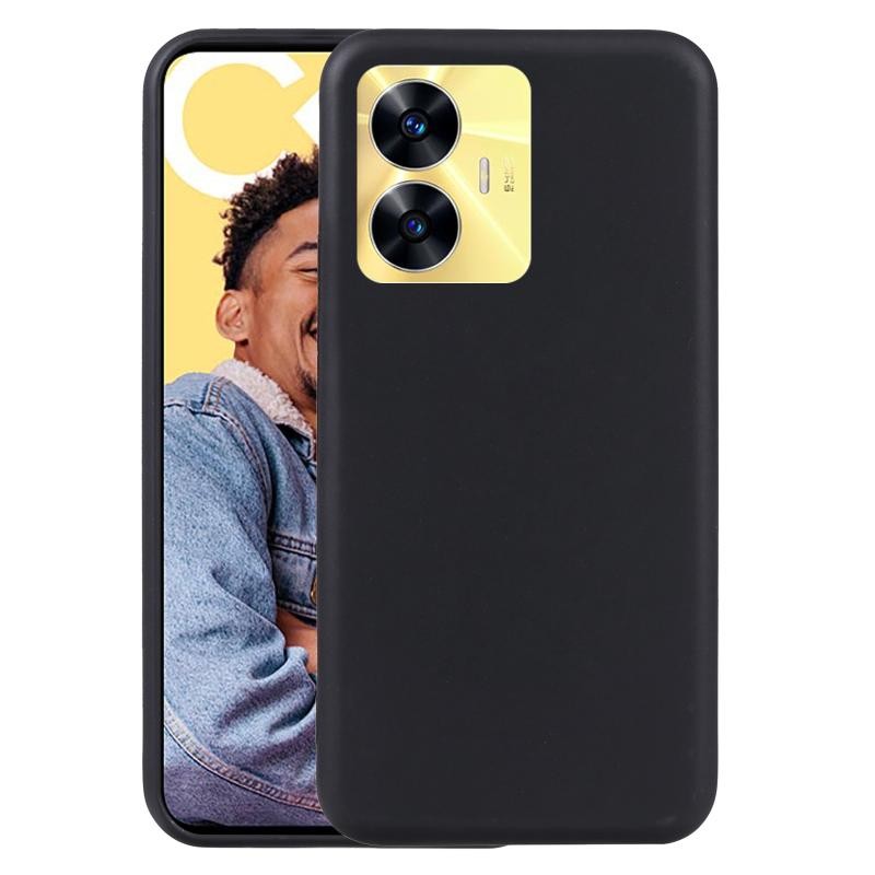 Realme C55 Soft Matte Θήκη Σιλικόνης Black