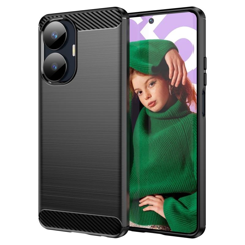 Realme C55 Brushed Carbon Θήκη Σιλικόνης Black