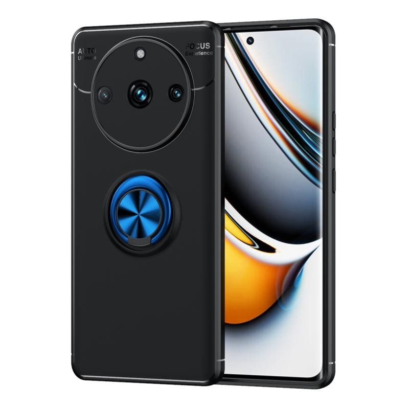 Realme 11 Pro 5G / 11 Pro Plus 5G Metal Ring Θήκη Σιλικόνης με Δαχτυλίδι Black / Blue