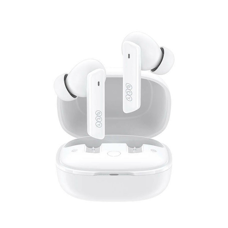 QCY HT05 In-ear Bluetooth Handsfree Ακουστικά με Θήκη Φόρτισης White