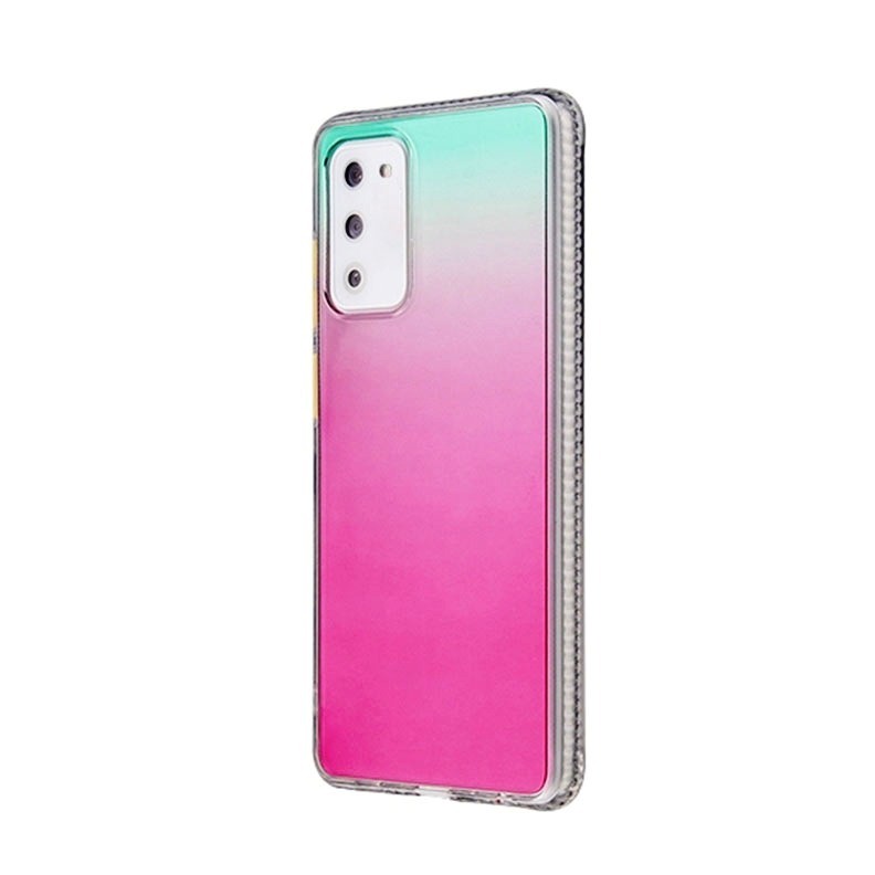 Samsung Galaxy A02s Gradient Θήκη Σιλικόνης Pink Green