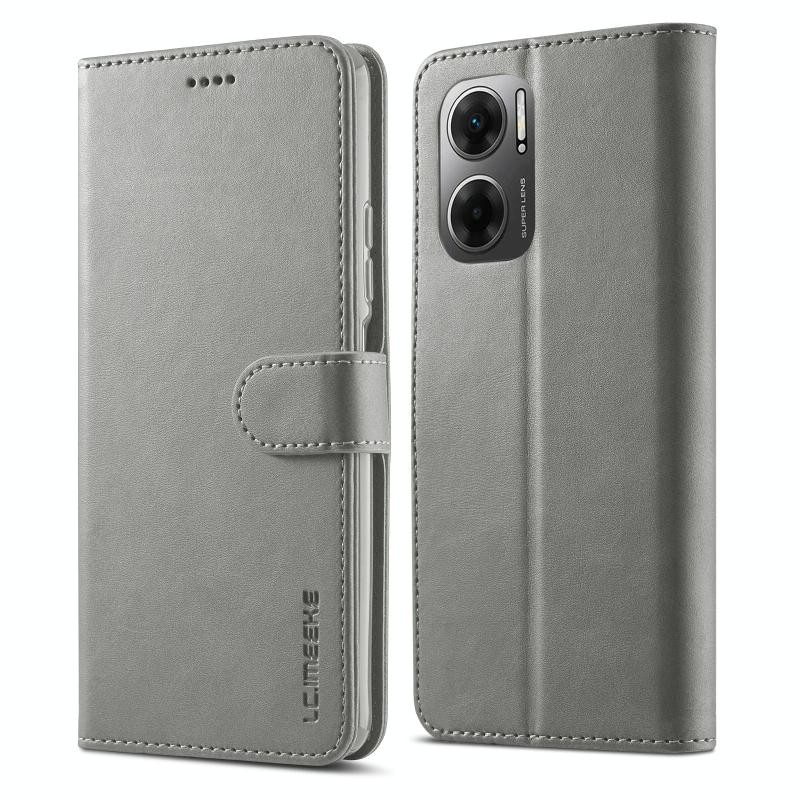 Xiaomi Redmi 10 5G LC.IMEEKE Calf Texture Θήκη Πορτοφόλι Grey