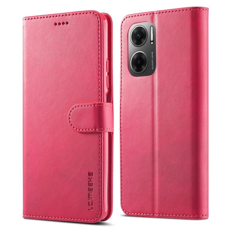 Xiaomi Redmi 10 5G LC.IMEEKE Calf Texture Θήκη Πορτοφόλι Red