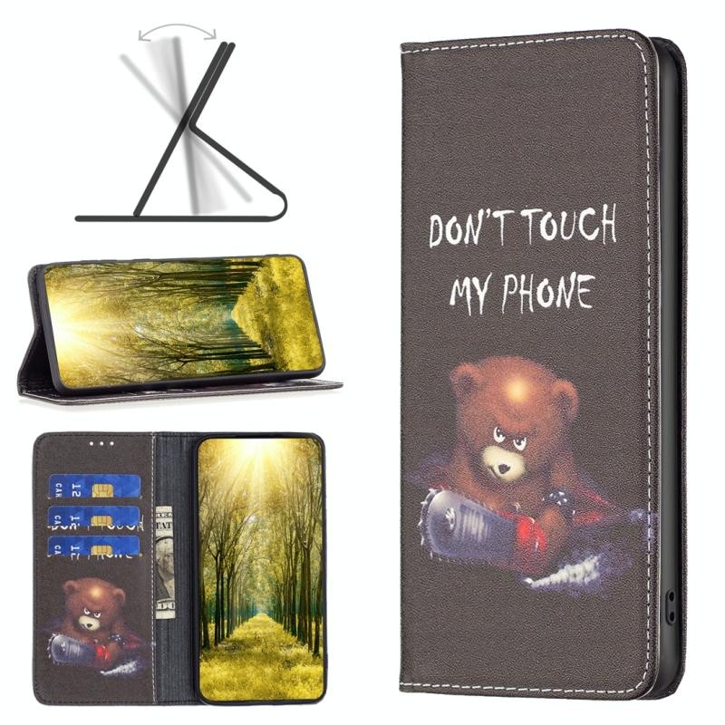 Xiaomi Redmi 10 5G Colored Drawing Θήκη Βιβλίο Bear