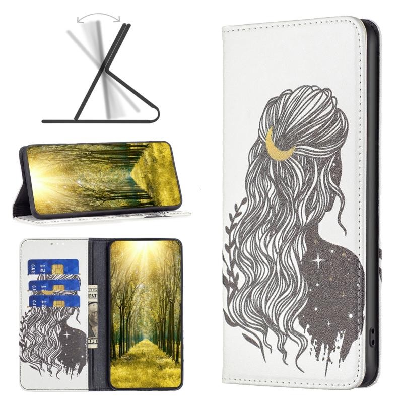 Xiaomi Redmi 10 5G Colored Drawing Θήκη Βιβλίο Girl