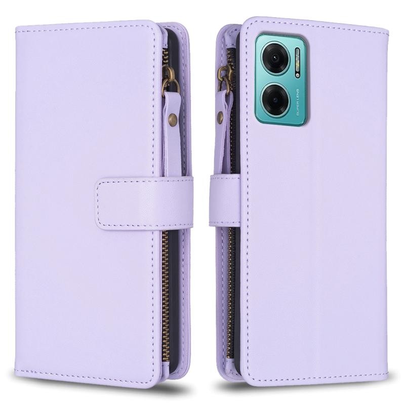 Xiaomi Redmi 10 5G Slots Zipper Θήκη Πορτοφόλι Light Purple