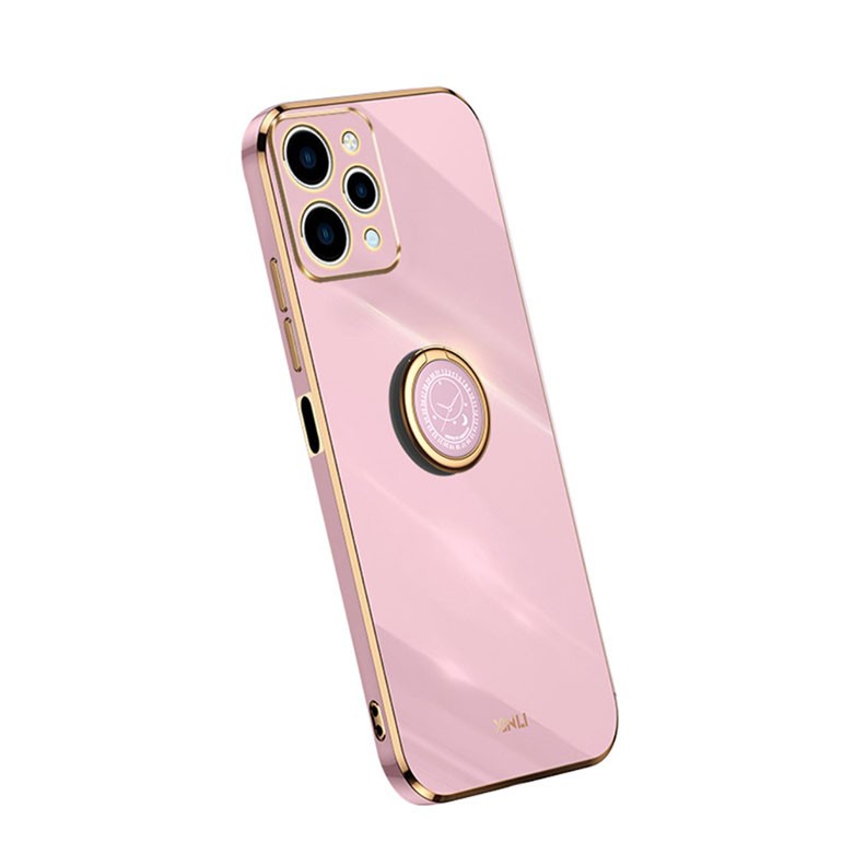 Xiaomi Redmi 12 4G XINLI Straight Θήκη Σιλικόνης με Δαχτυλίδι Cherry Purple