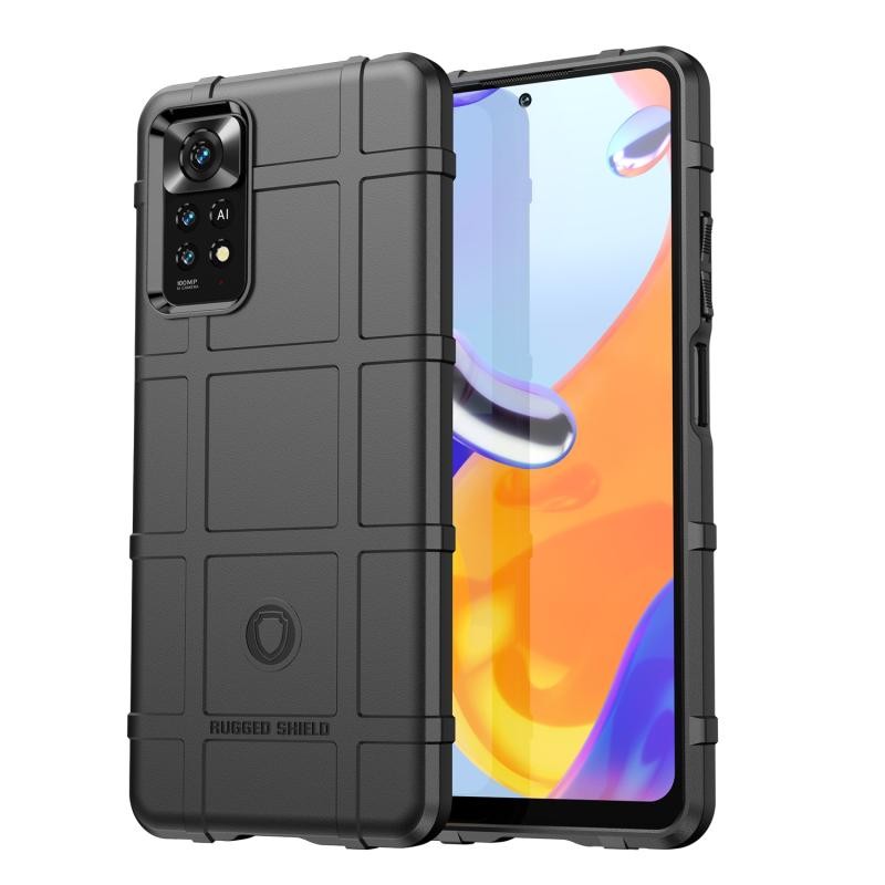 Xiaomi Redmi Note 11 Pro 4G / 5G Grid Design Σκληρή Θήκη Σιλικόνης Black
