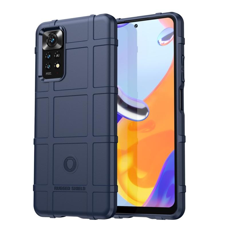 Xiaomi Redmi Note 11 Pro 4G / 5G Grid Design Σκληρή Θήκη Σιλικόνης Blue
