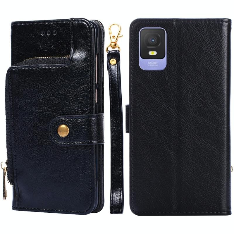 TCL 403 Zipper Bag Θήκη Πορτοφόλι Black