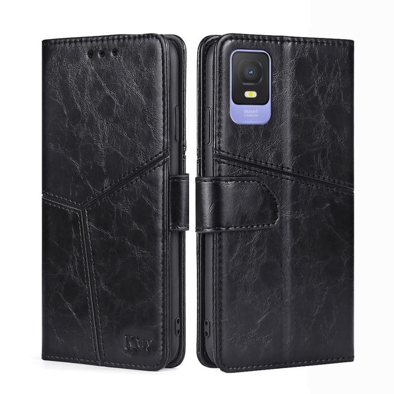 TCL 403 Stitching Θήκη Πορτοφόλι Black