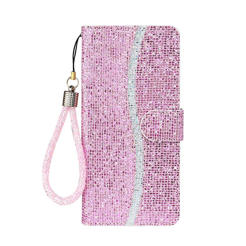 Samsung Galaxy A52/A52s Glitter Powder Θήκη Πορτοφόλι Pink