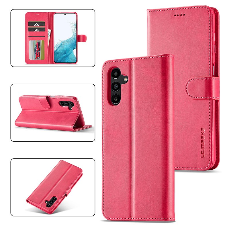 Samsung Galaxy S23 FE 5G LC.IMEEKE Calf Texture Θήκη Πορτοφόλι Red