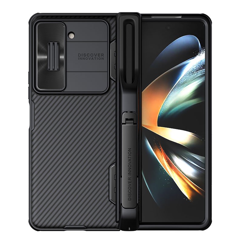 Samsung Galaxy Z Fold5 5G NILLKIN Black Mirror Σκληρή Θήκη με Θήκη για Πενάκι Black