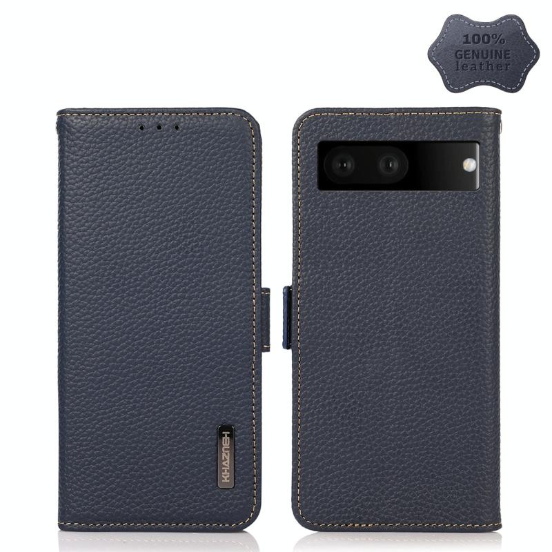 Google Pixel 7 5G Side-Magnetic Δερμάτινη Θήκη Πορτοφόλι Blue