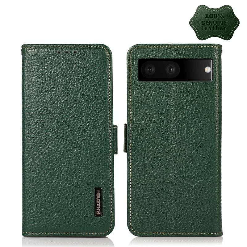 Google Pixel 7 5G Side-Magnetic Δερμάτινη Θήκη Πορτοφόλι Green