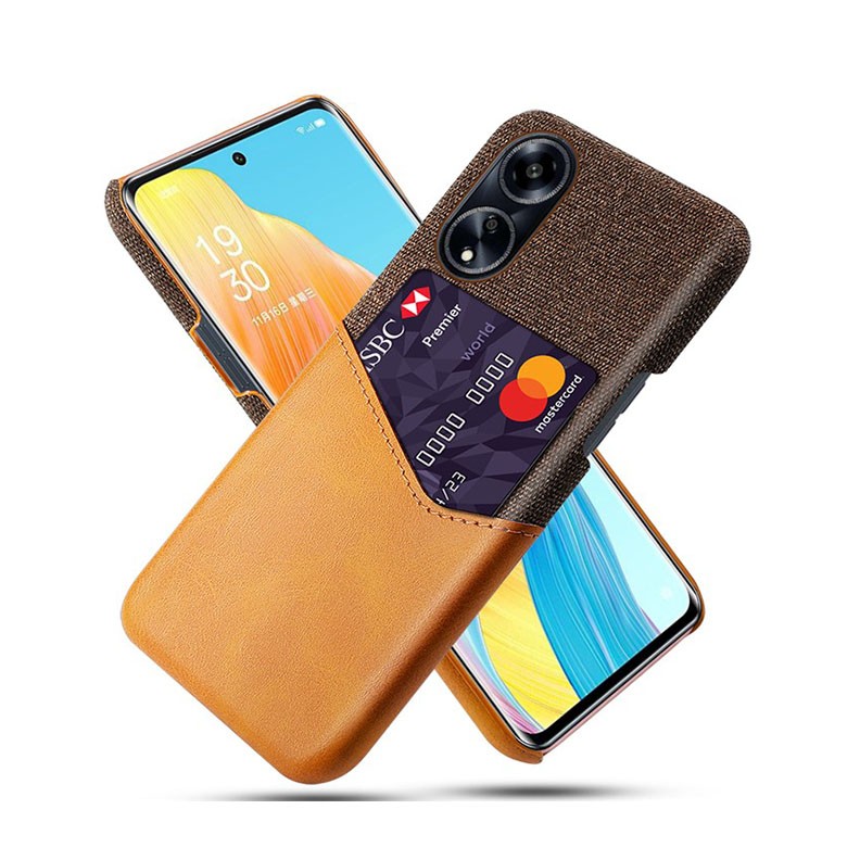 Oppo A98 Card Slot Σκληρή Θήκη Orange