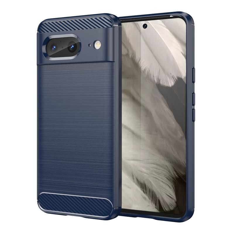 Google Pixel 8 5G Brushed Carbon Θήκη Σιλικόνης Navy