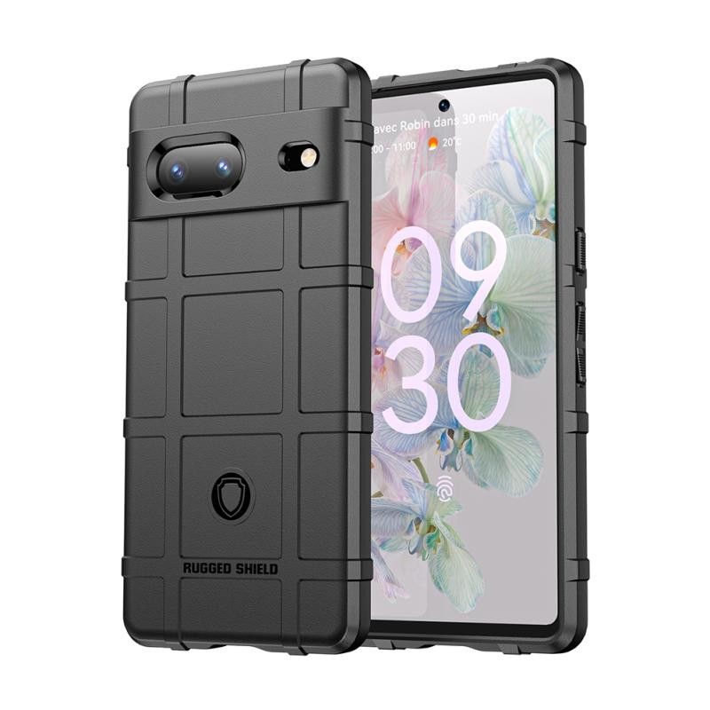 Google Pixel 8 5G Grid Design Σκληρή Θήκη Σιλικόνης Black