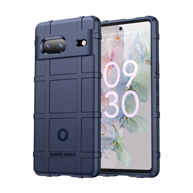 Google Pixel 8 5G Grid Design Σκληρή Θήκη Σιλικόνης Blue