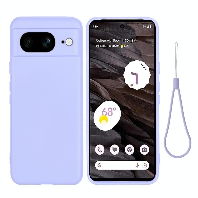 Google Pixel 8 5G Pure Color Θήκη Σιλικόνης Purple