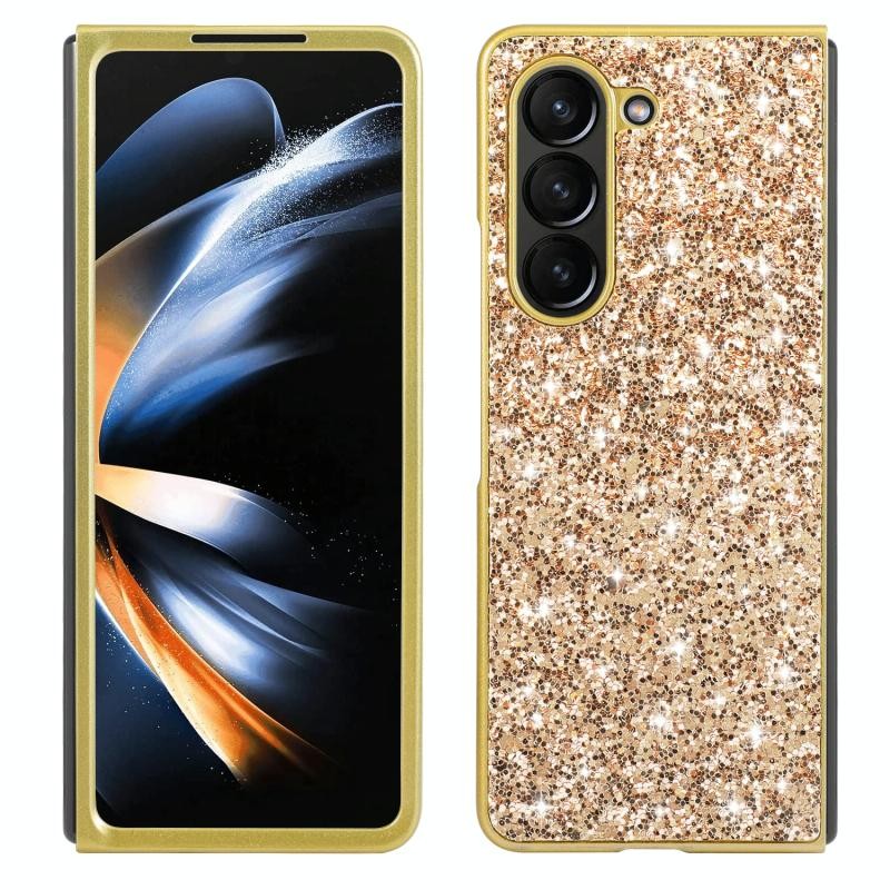 Samsung Galaxy Z Fold5 5G Glitter Powder Σκληρή θήκη Gold