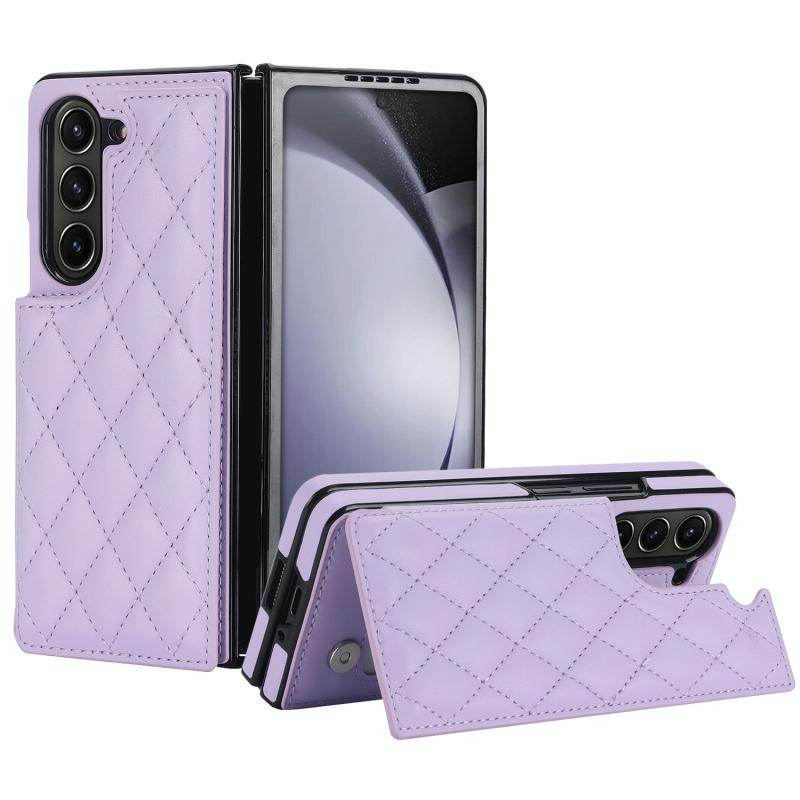 Samsung Galaxy Z Fold5 5G Puff Rhombus Σκληρή Θήκη Purple