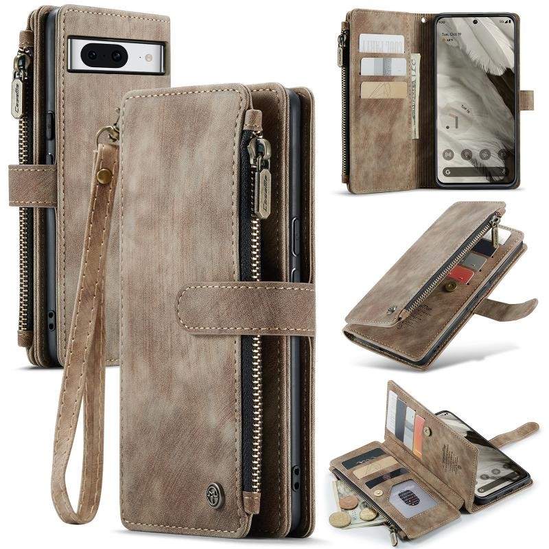 Google Pixel 8 5G CaseMe C30 Multifunctional Θήκη Πορτοφόλι Brown
