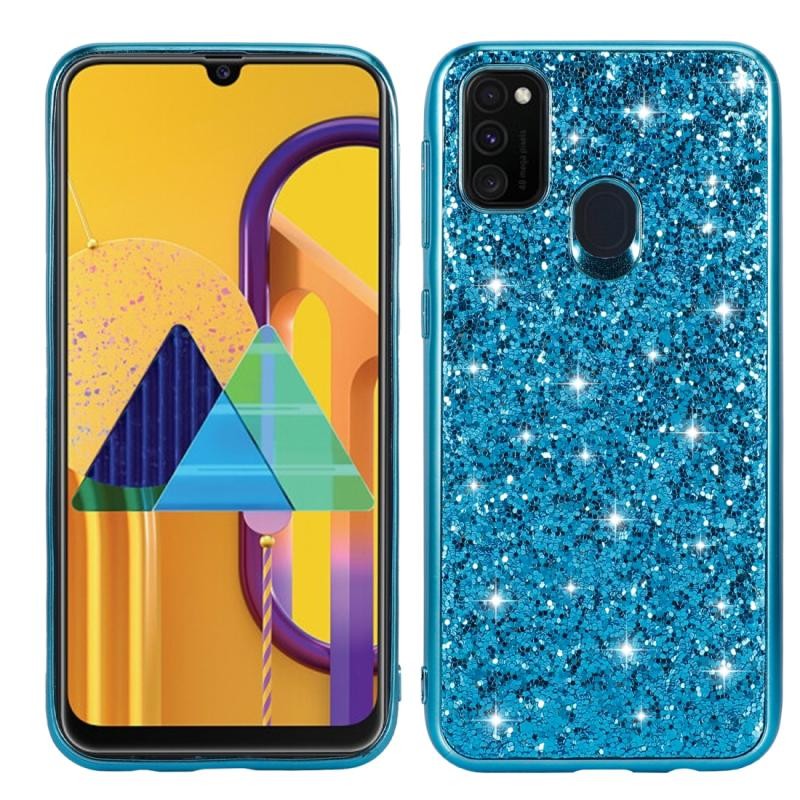 Samsung Galaxy A21s Glitter Powder Θήκη Σιλικόνης Blue