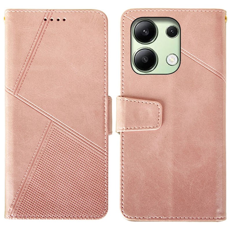 Xiaomi Redmi Note 13 4G Stitching Θήκη Πορτοφόλι Pink