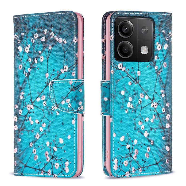 Xiaomi Redmi Note 13 4G Colored Drawing Θήκη Πορτοφόλι Blossom