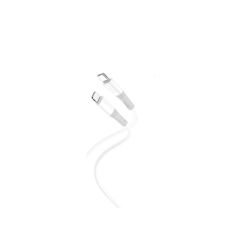XO NB-Q226A USB-C to Lightning  Καλώδιο Φόρτισης 1m 27W White