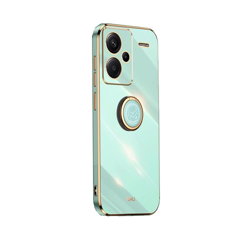 Xiaomi Redmi Note 13 Pro Plus 5G XINLI Straight Θήκη Σιλικόνης με Δαχτυλίδι Mint Green