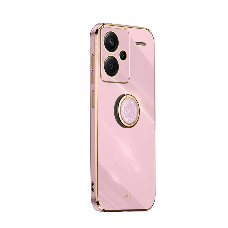 Xiaomi Redmi Note 13 Pro Plus 5G XINLI Straight Θήκη Σιλικόνης με Δαχτυλίδι Cherry Purple