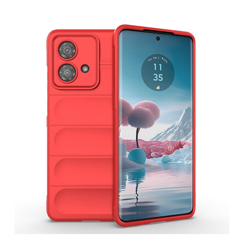 Motorola Edge 40 Neo Magic Shield Θήκη Σιλικόνης Red