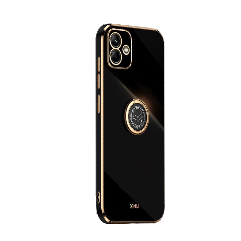 Samsung Galaxy A05 XINLI Straight Θήκη Σιλικόνης με Δαχτυλίδι Black
