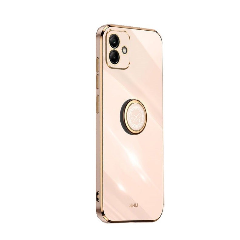 Samsung Galaxy A05 XINLI Straight Θήκη Σιλικόνης με Δαχτυλίδι Pink