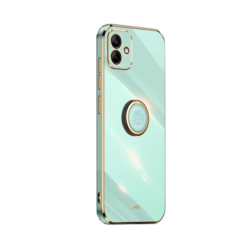 Samsung Galaxy A05 XINLI Straight Θήκη Σιλικόνης με Δαχτυλίδι Mint Green