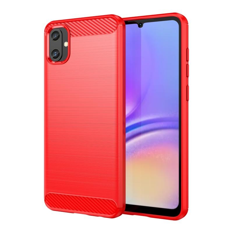 Samsung Galaxy A05 Carbon Fiber Θήκη Σιλικόνης Red