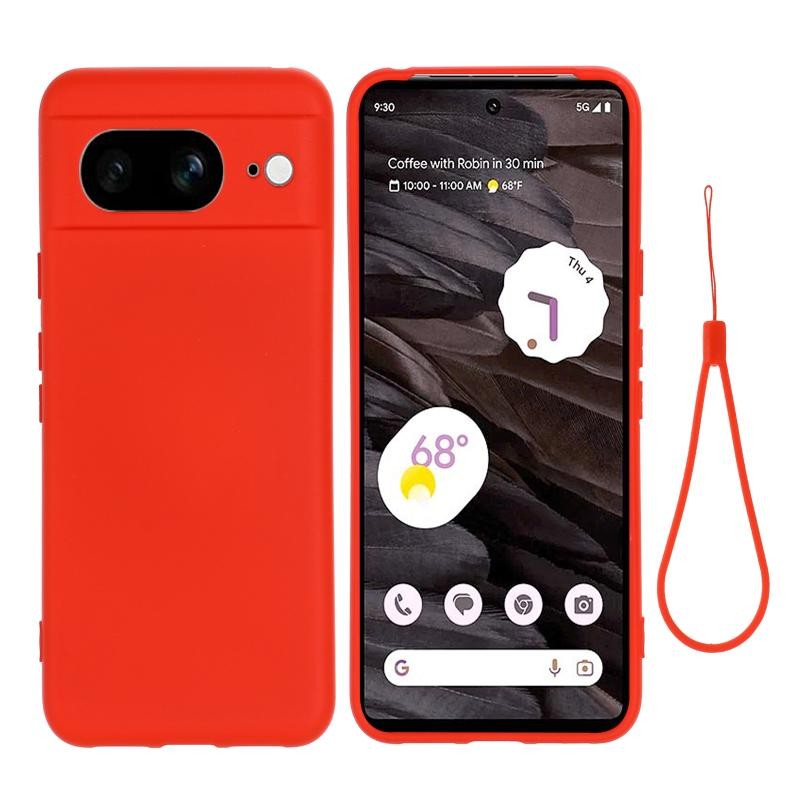 Google Pixel 8 5G Pure Color Θήκη Σιλικόνης Red