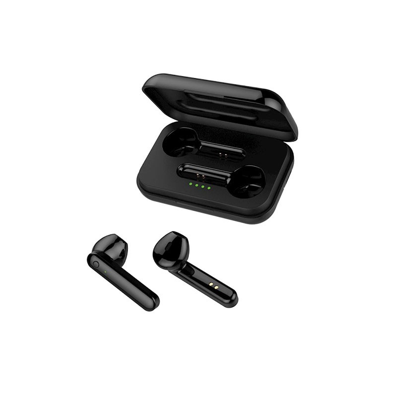 Forever TWE-110 Bluetooth Handsfree Ακουστικά με Θήκη Φόρτισης Black