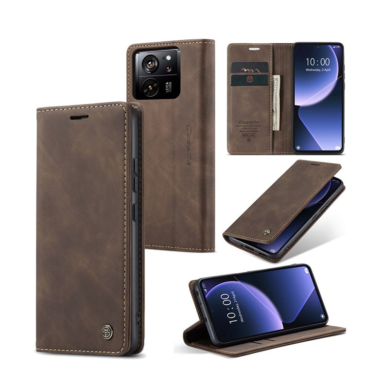 Xiaomi 13T / 13T Pro CaseMe 013 Retro Θήκη Βιβλίο Coffee