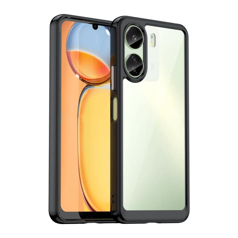 Xiaomi Redmi 13C/Poco C65 Colorful Series Θήκη Σιλικόνης Black