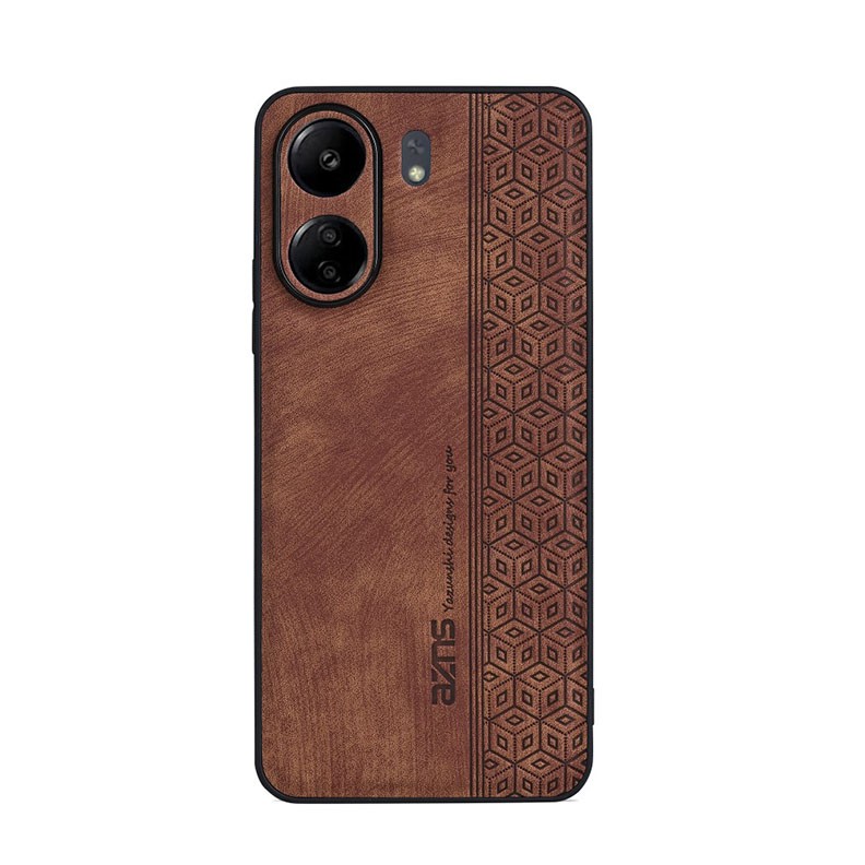 Xiaomi Redmi 13C/Poco C65 AZNS 3D Embossed Σκληρή Θήκη Brown
