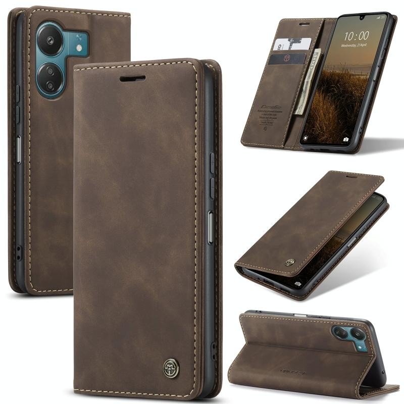 Xiaomi Redmi 13C/Poco C65 CaseMe 013 Retro Θήκη Βιβλίο Coffee
