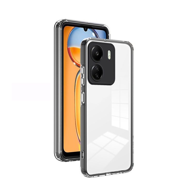 Xiaomi Redmi 13C/Poco C65 Color Frame Διάφανη Θήκη Σιλικόνης Black