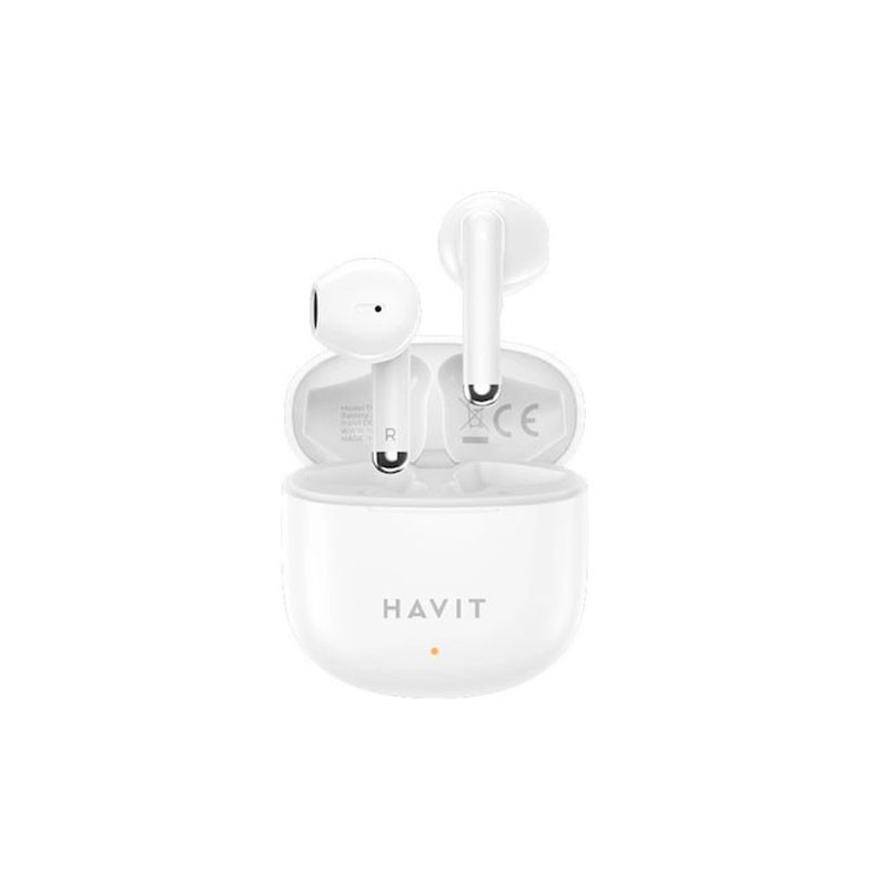 Havit TW976 Bluetooth Handsfree Ακουστικά με Θήκη Φόρτισης White