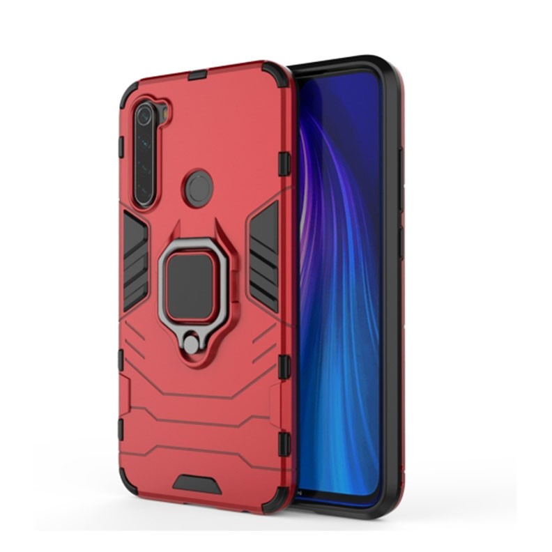 Xiaomi Redmi Note 8 Magnetic Ring Σκληρή Θήκη με Δαχτυλίδι Red